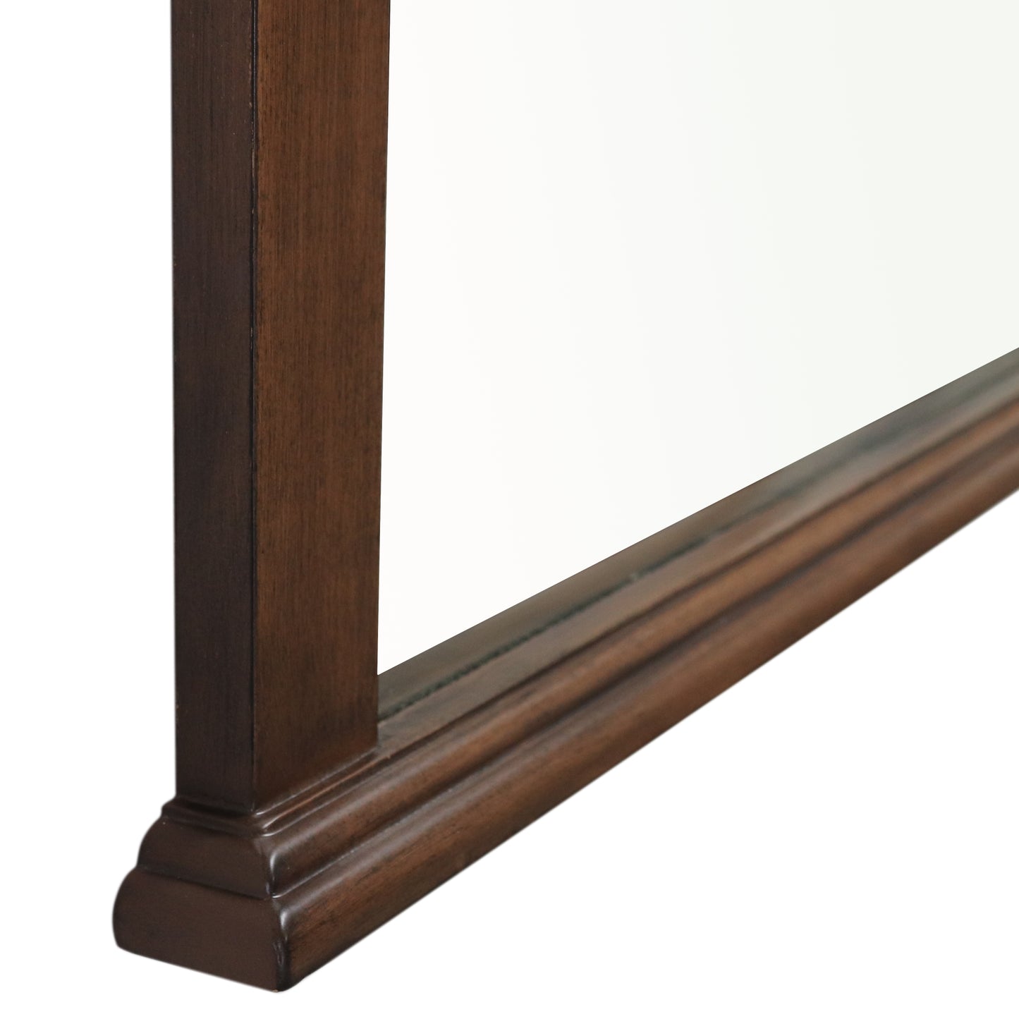 Solid wood frame mirror walnut