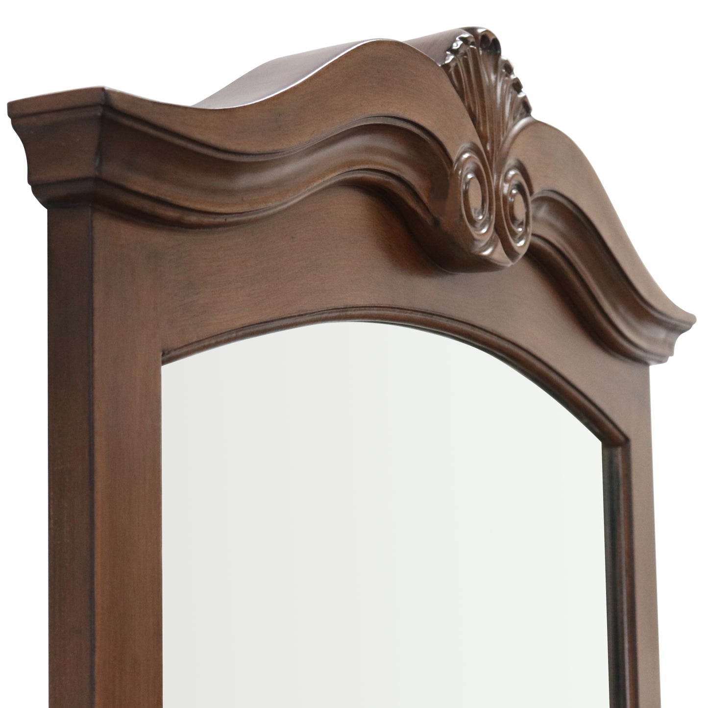 Solid wood frame mirror walnut