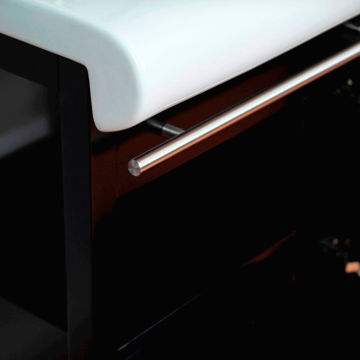 28" Single sink vanity wood dark espresso