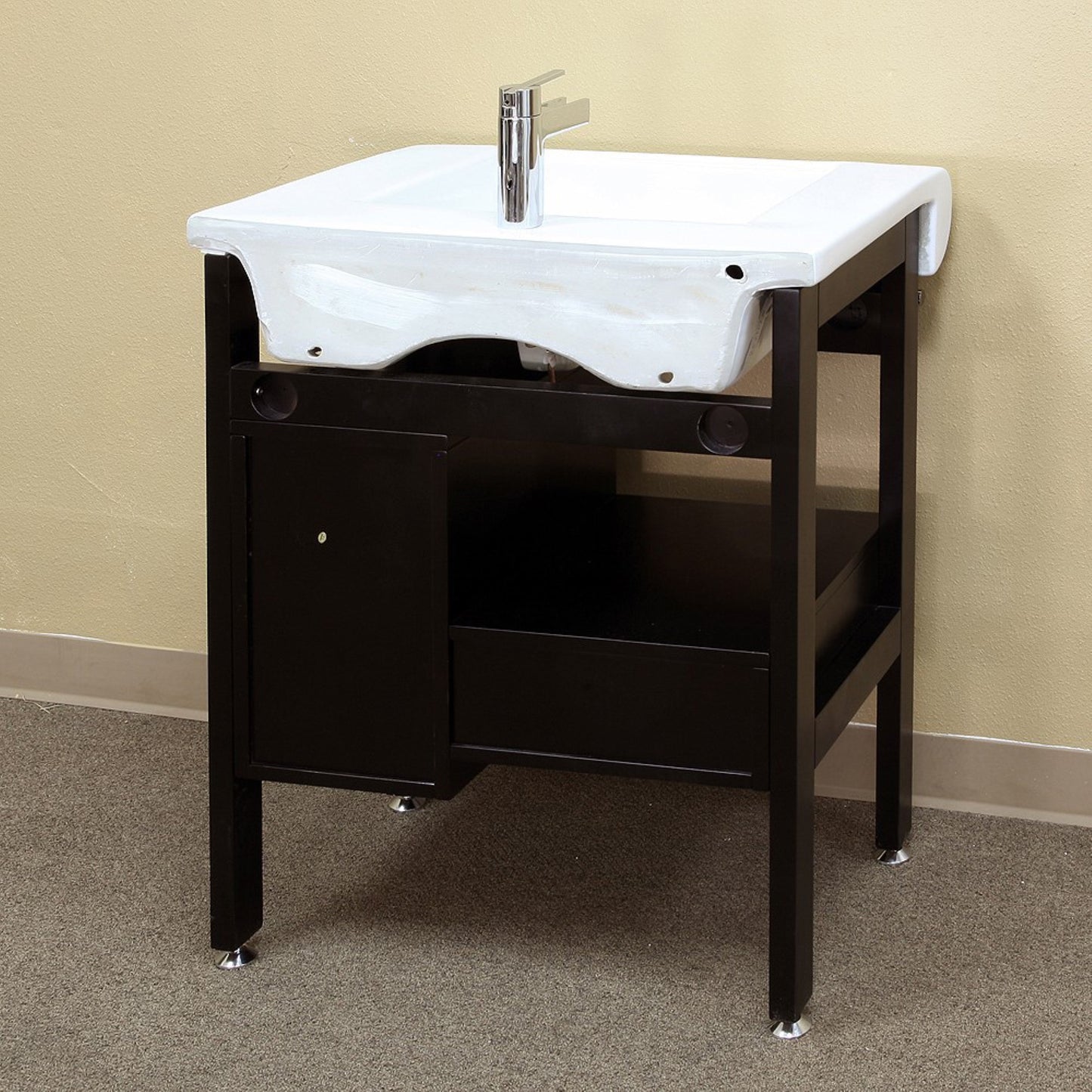 28" Single sink vanity wood dark espresso