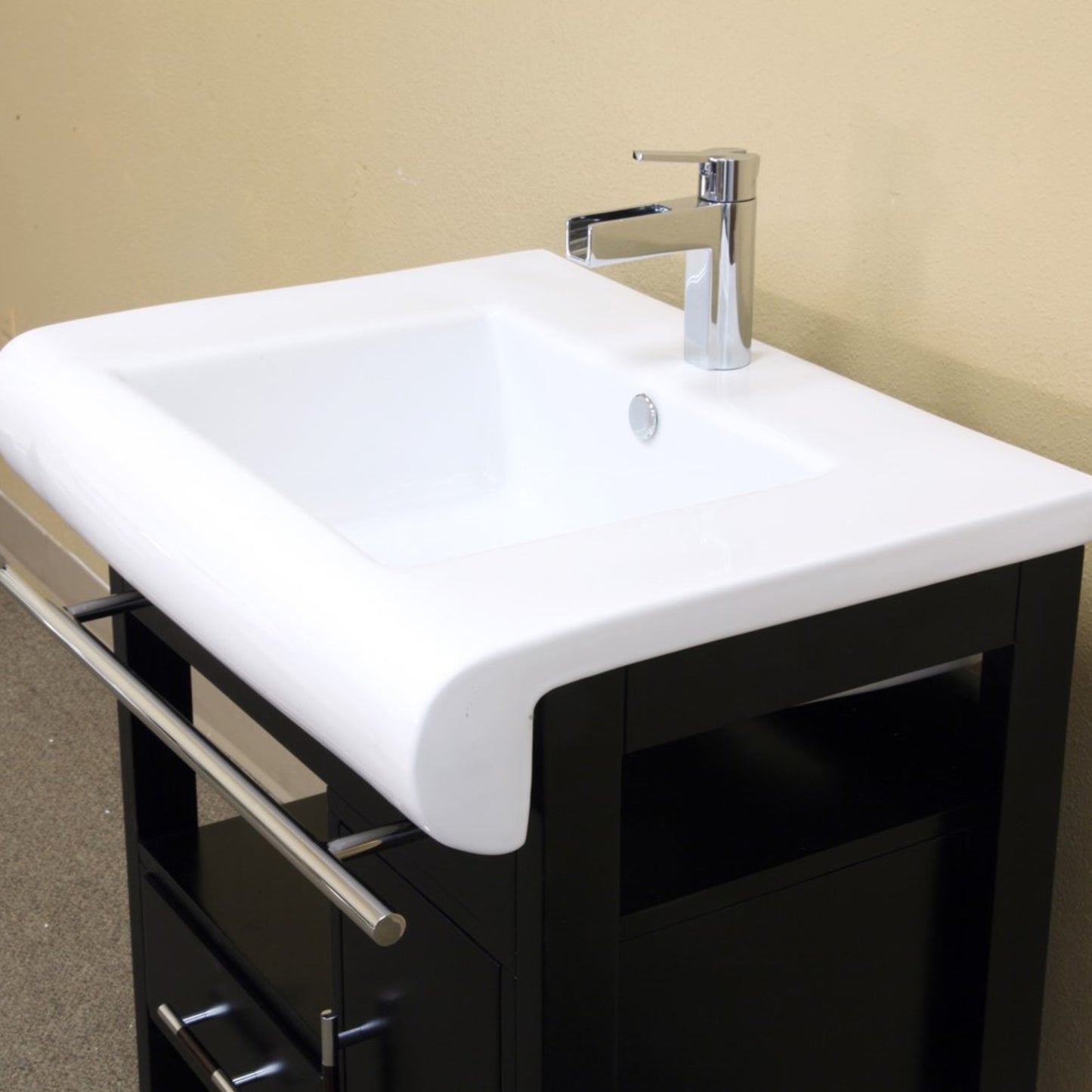 28" Single sink vanity wood dark espresso