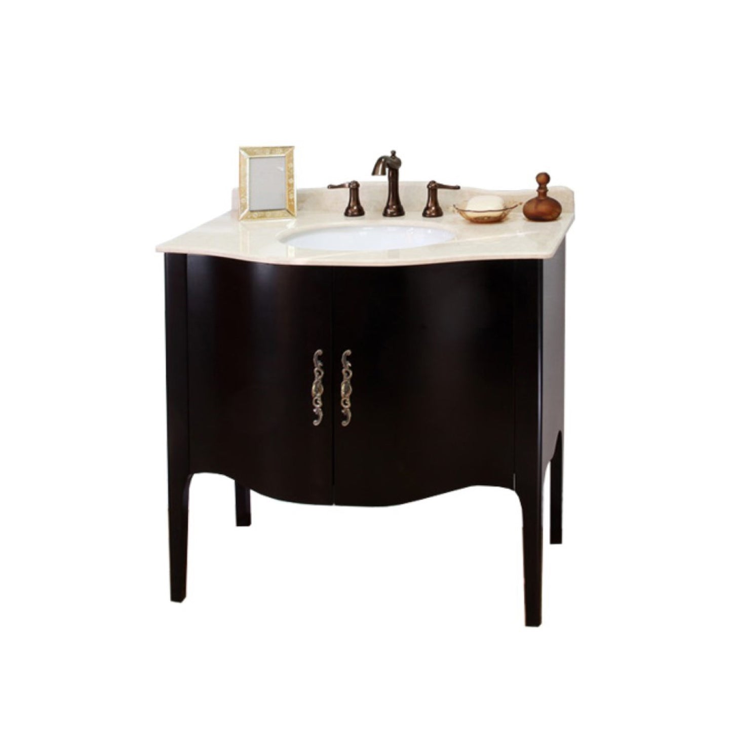 36" Single sink vanity wood espresso