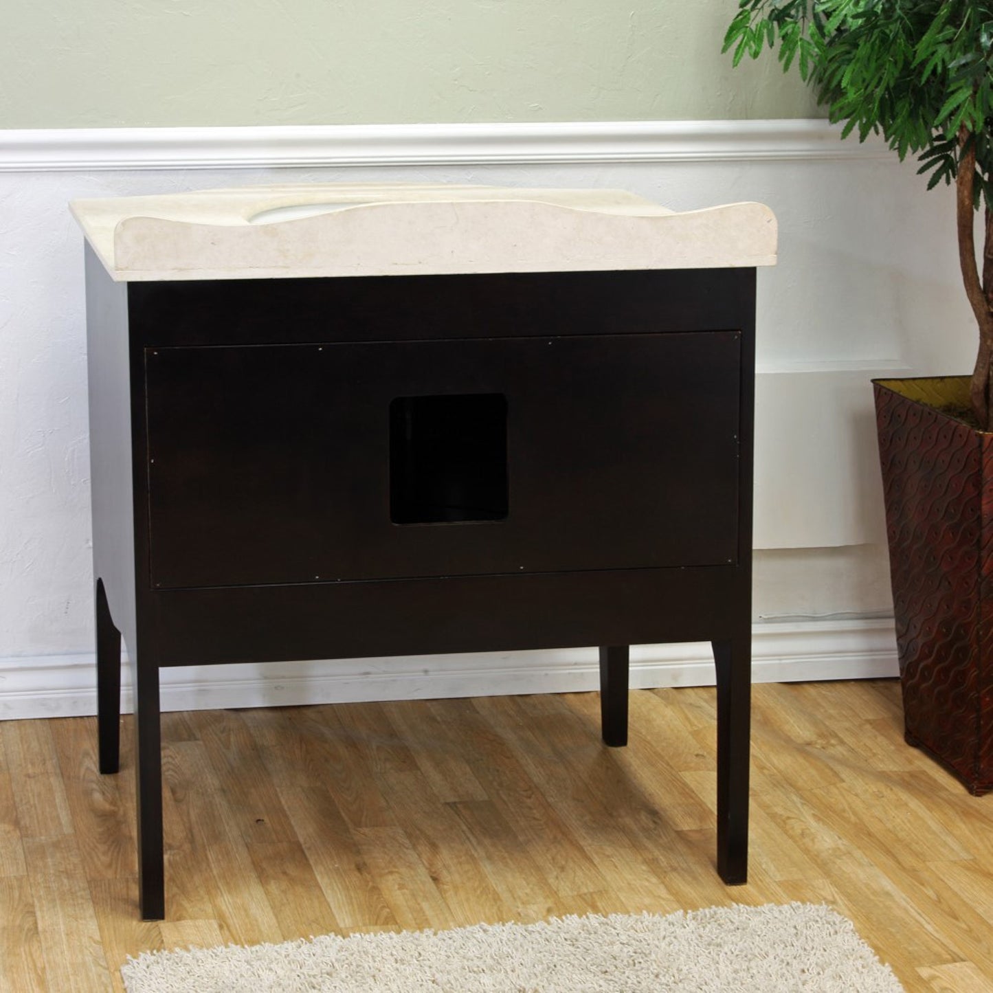 36" Single sink vanity wood espresso