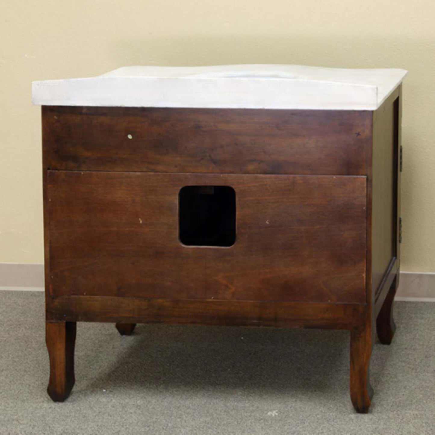 38.2" Single sink vanity wood walnut