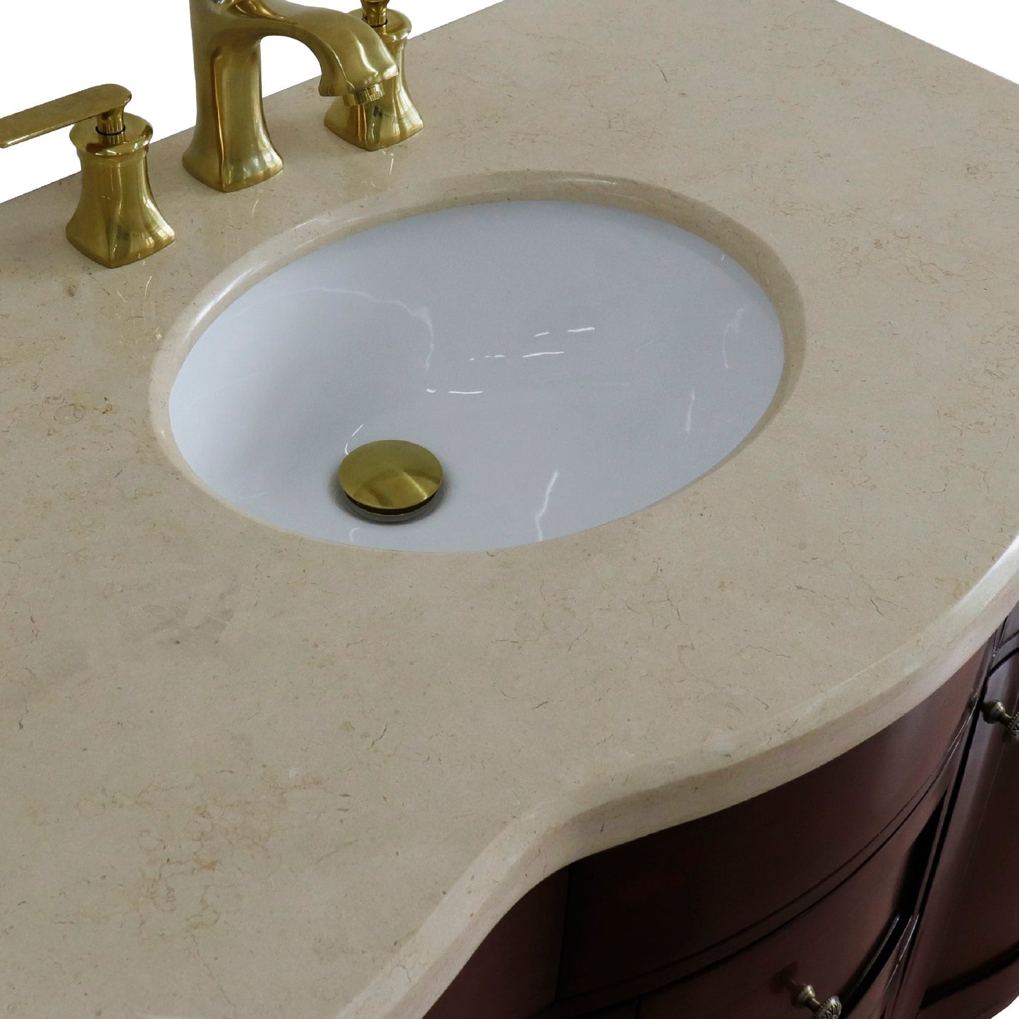 38.2" Single sink vanity wood walnut