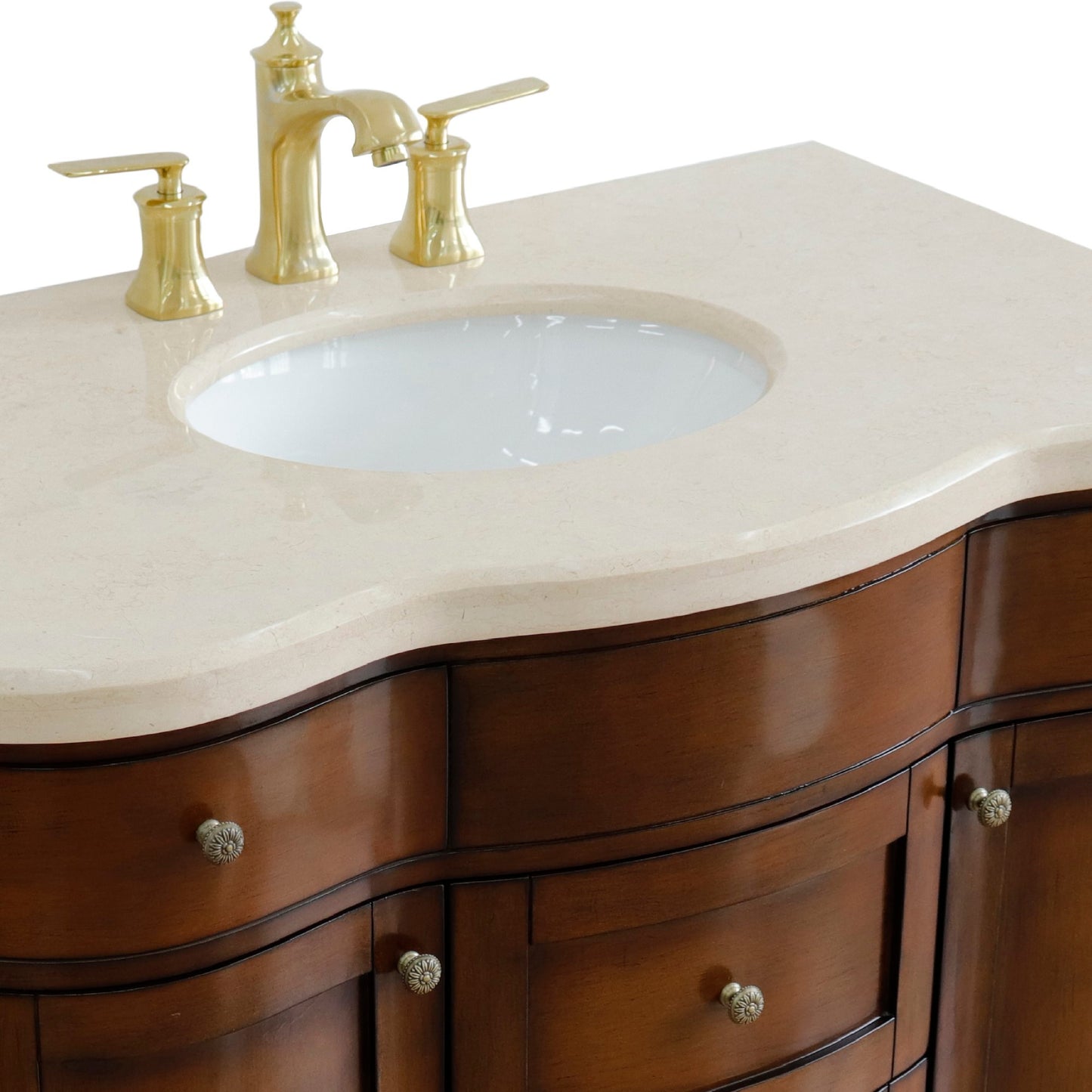 38.2" Single sink vanity wood walnut