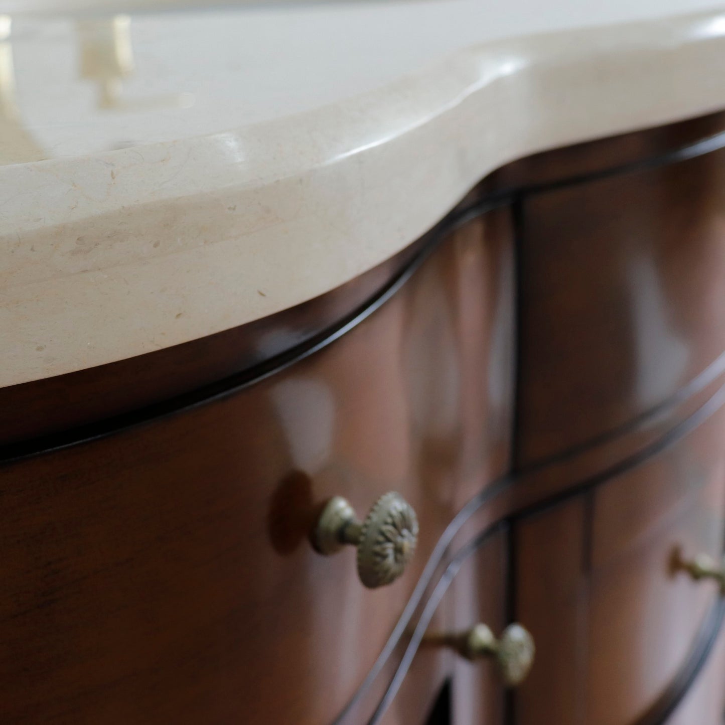 38.2" Single sink vanity wood walnut