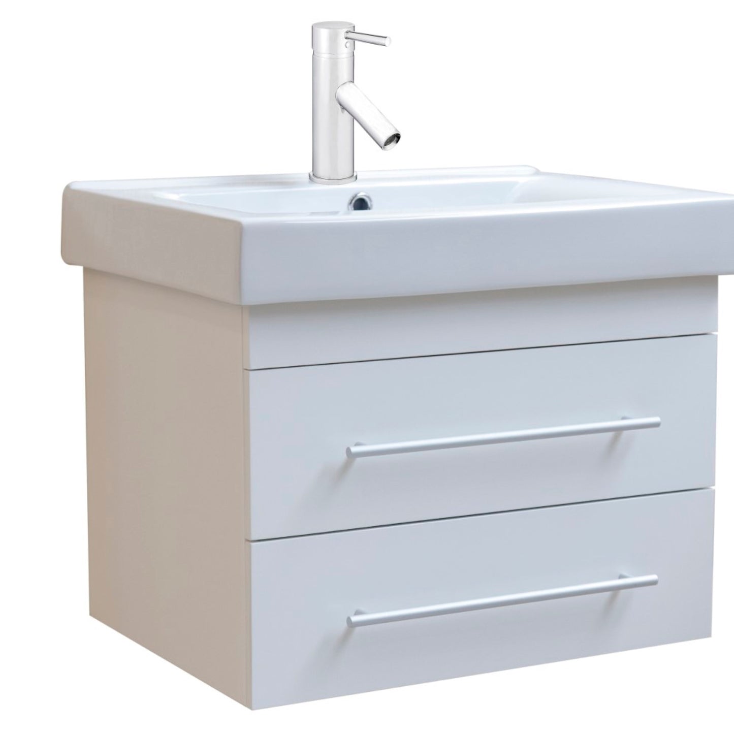 24.25" Single wall mount style sink vanity wood white
