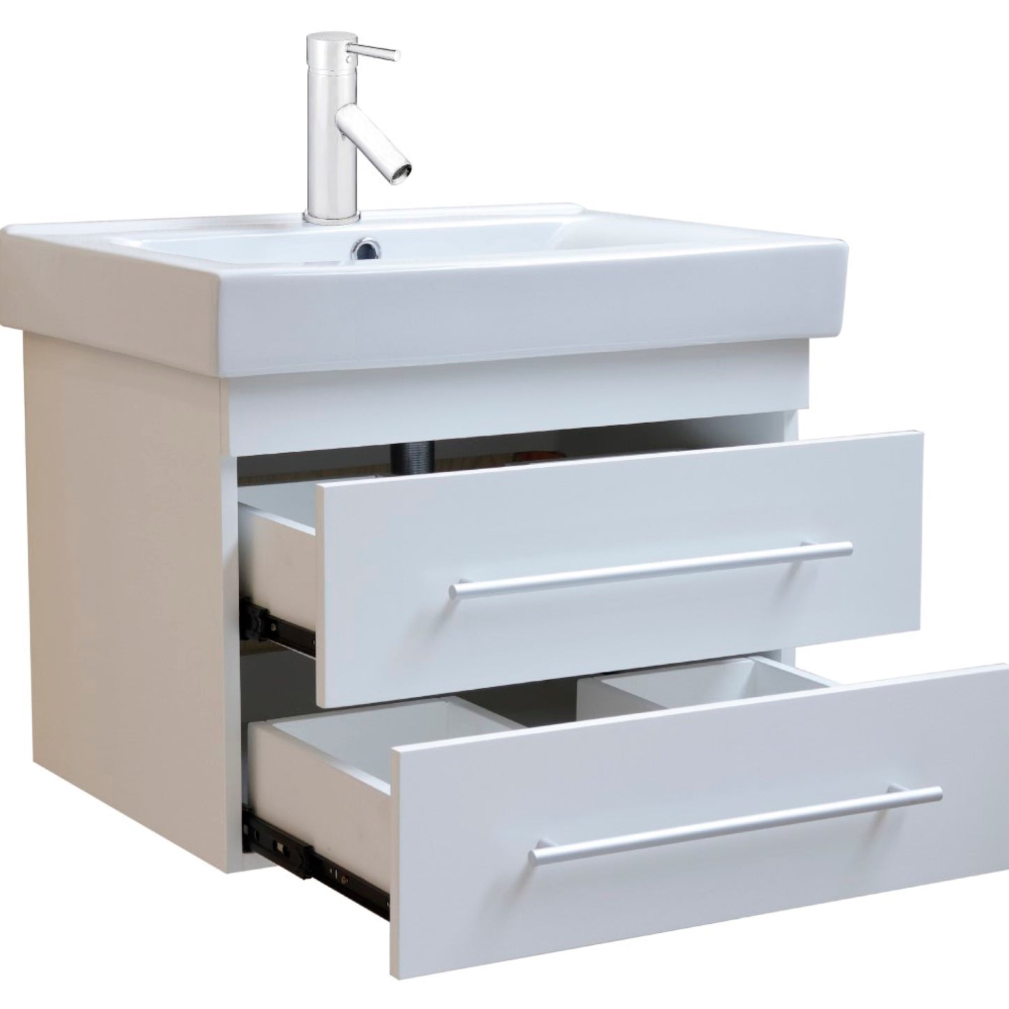 24.25" Single wall mount style sink vanity wood white