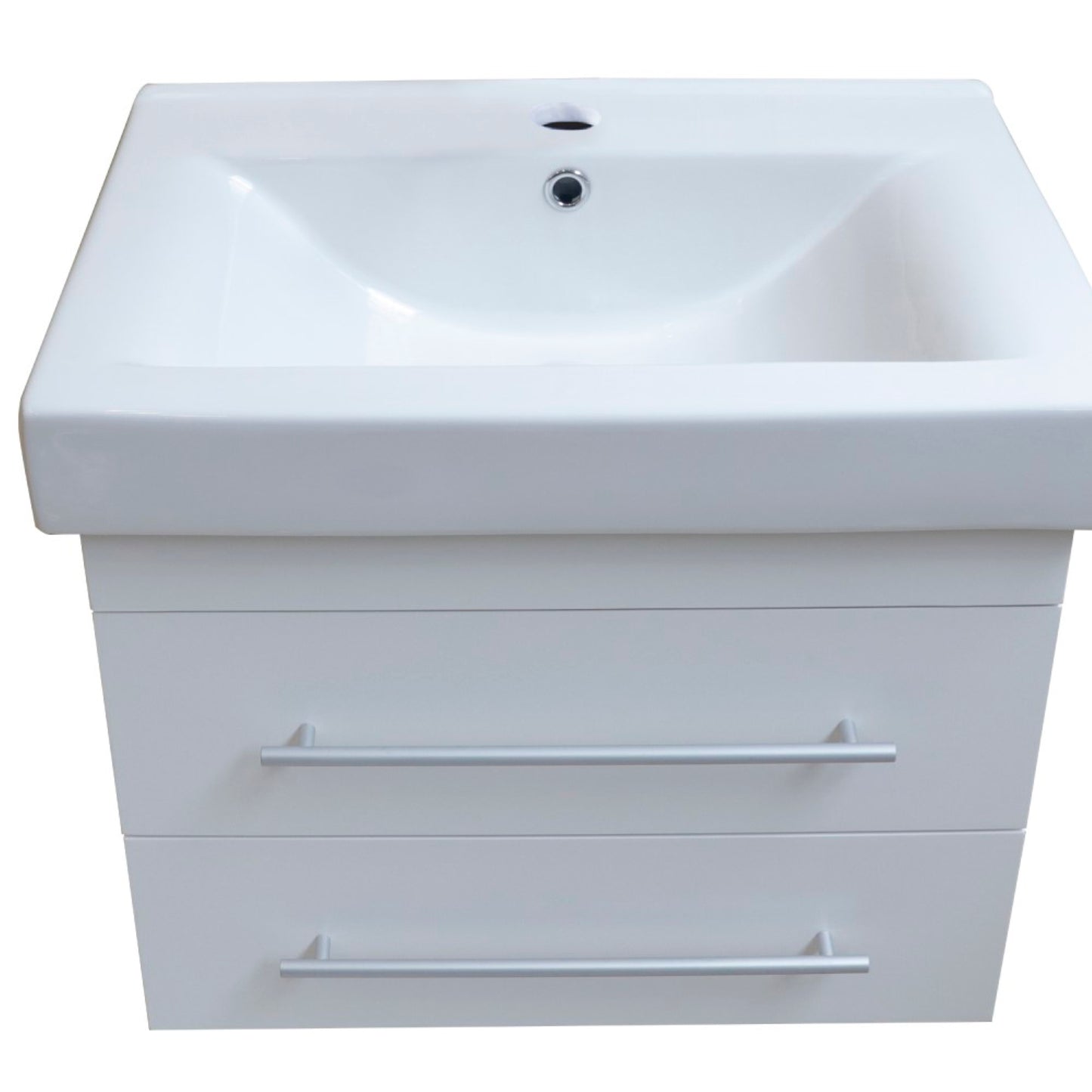 24.25" Single wall mount style sink vanity wood white