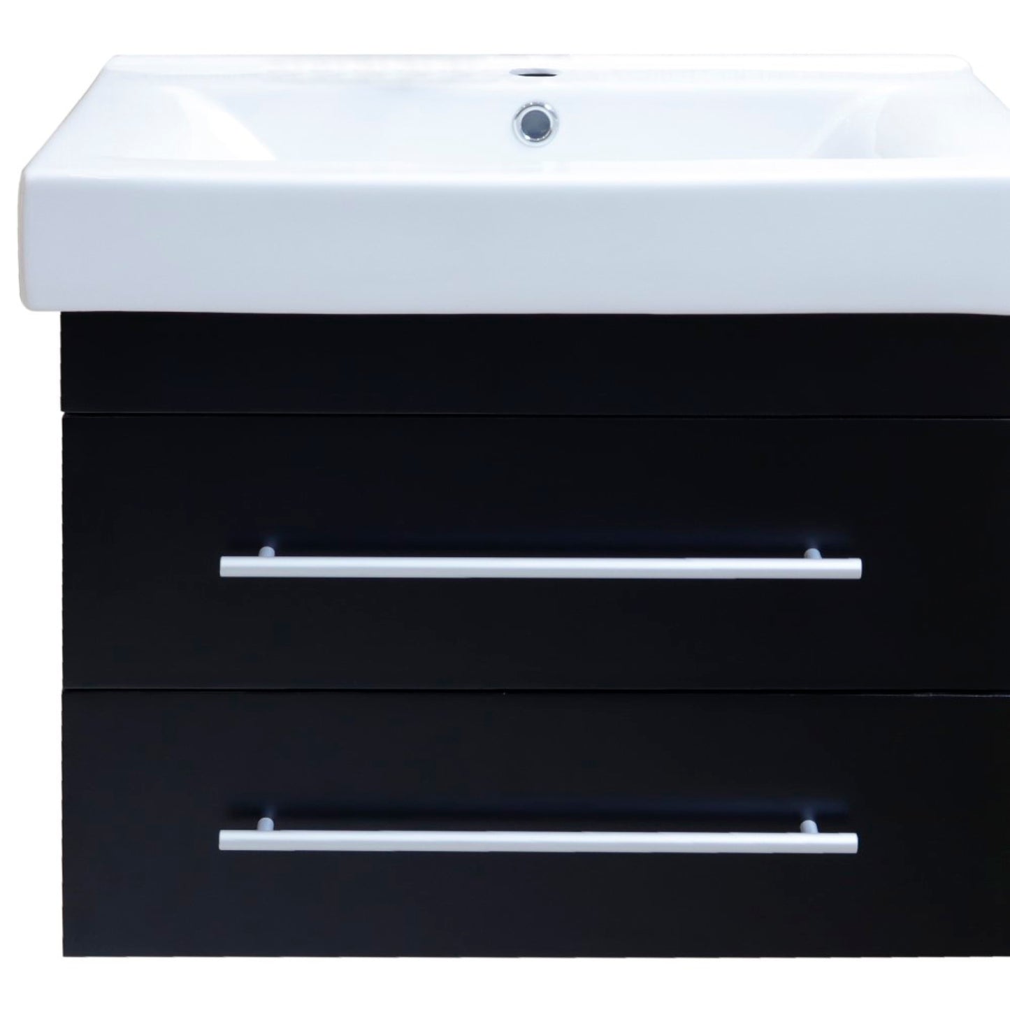 24.25" Single wall mount style sink vanity wood black