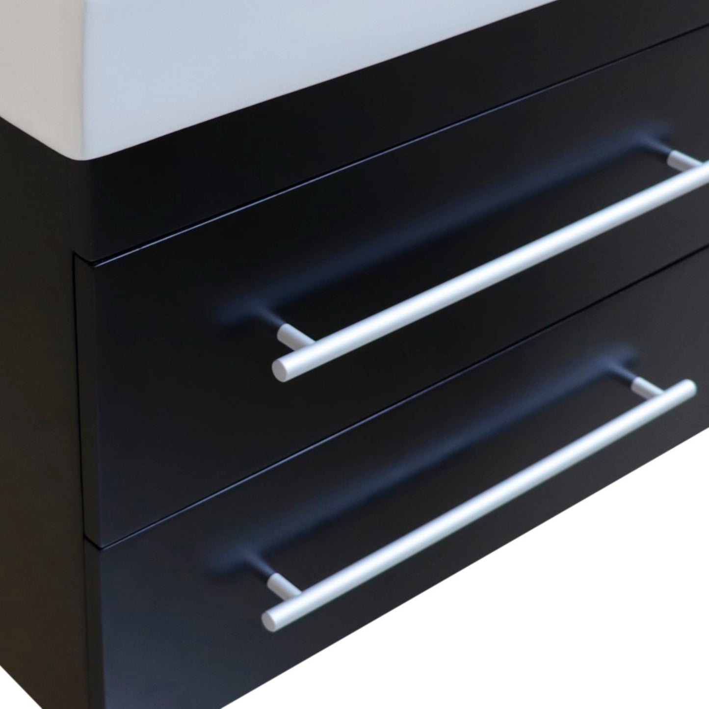 24.25" Single wall mount style sink vanity wood black
