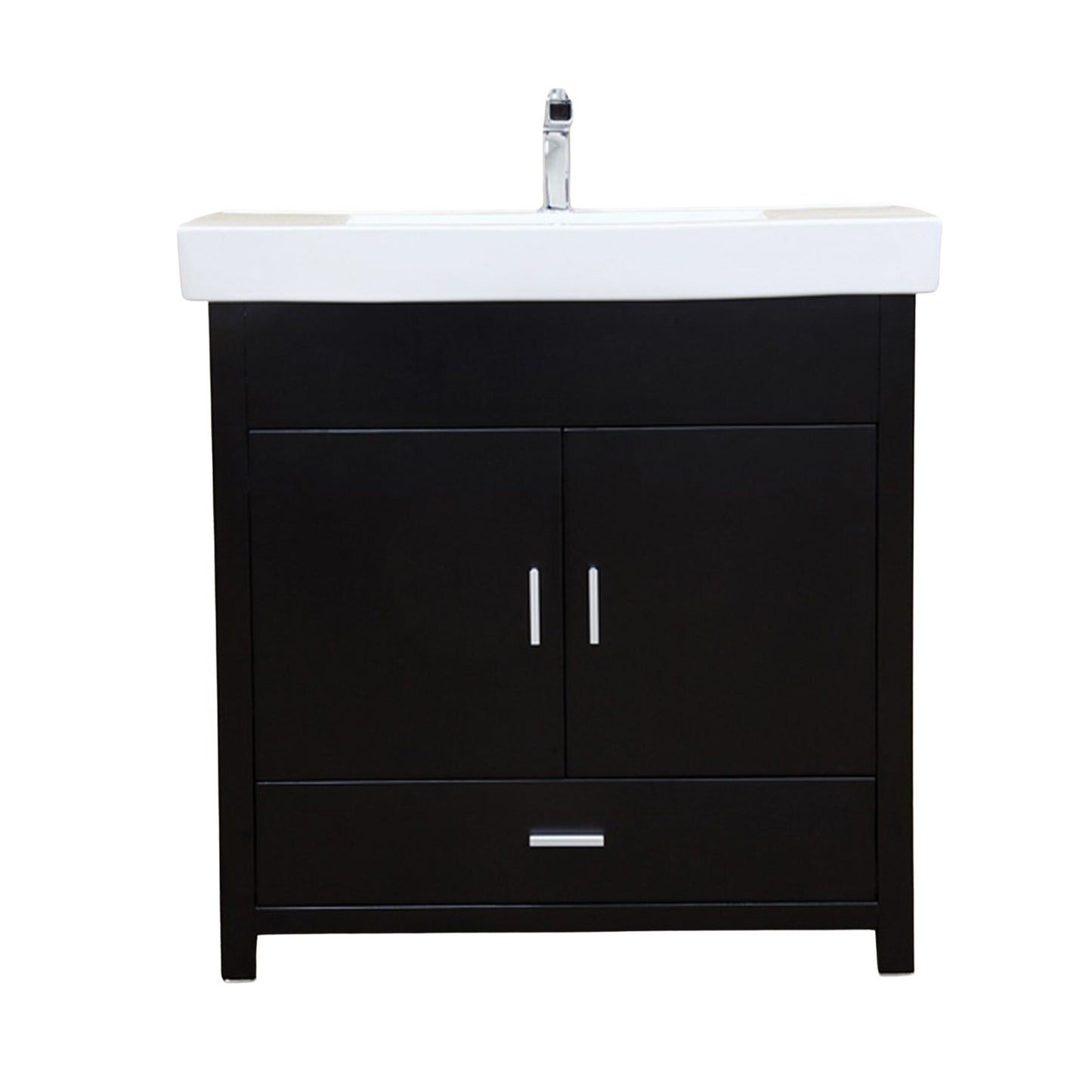 31.5" Single sink vanity wood black