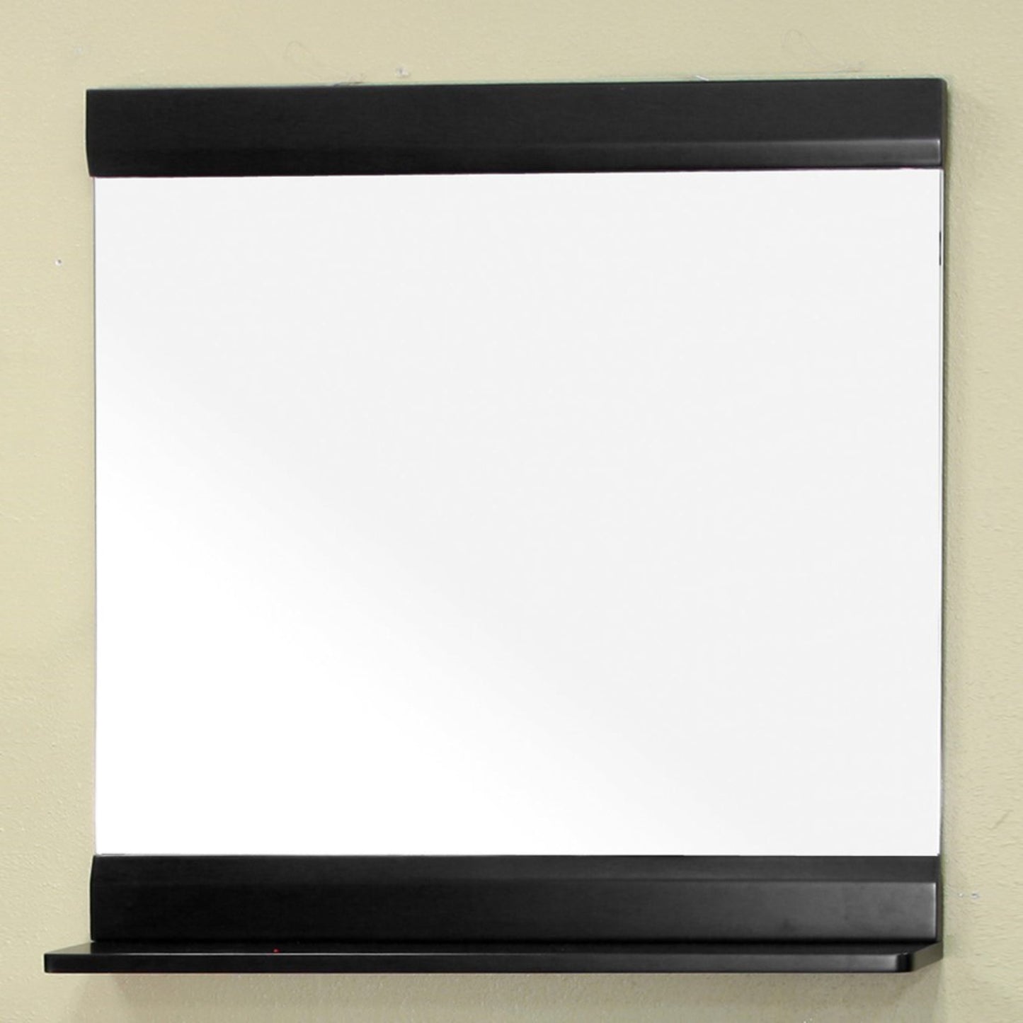 Solid wood frame mirror black
