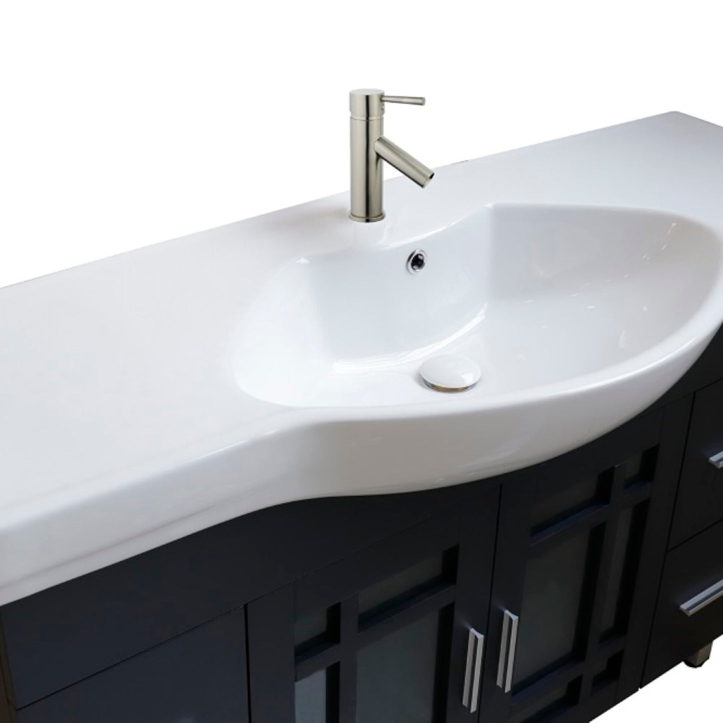 48" Single sink vanity wood dark gray