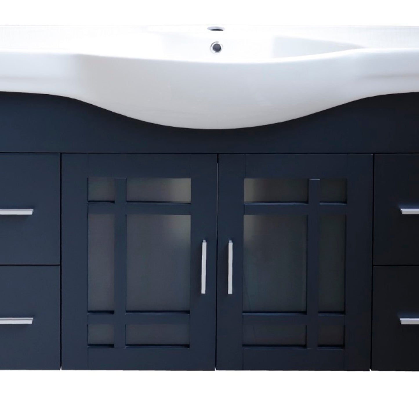 48" Single sink vanity wood dark gray