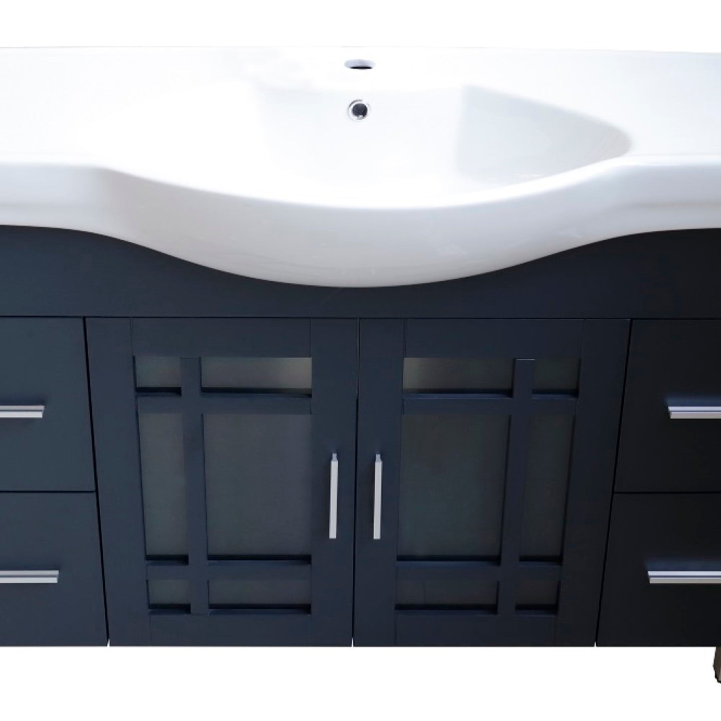 48" Single sink vanity wood dark gray