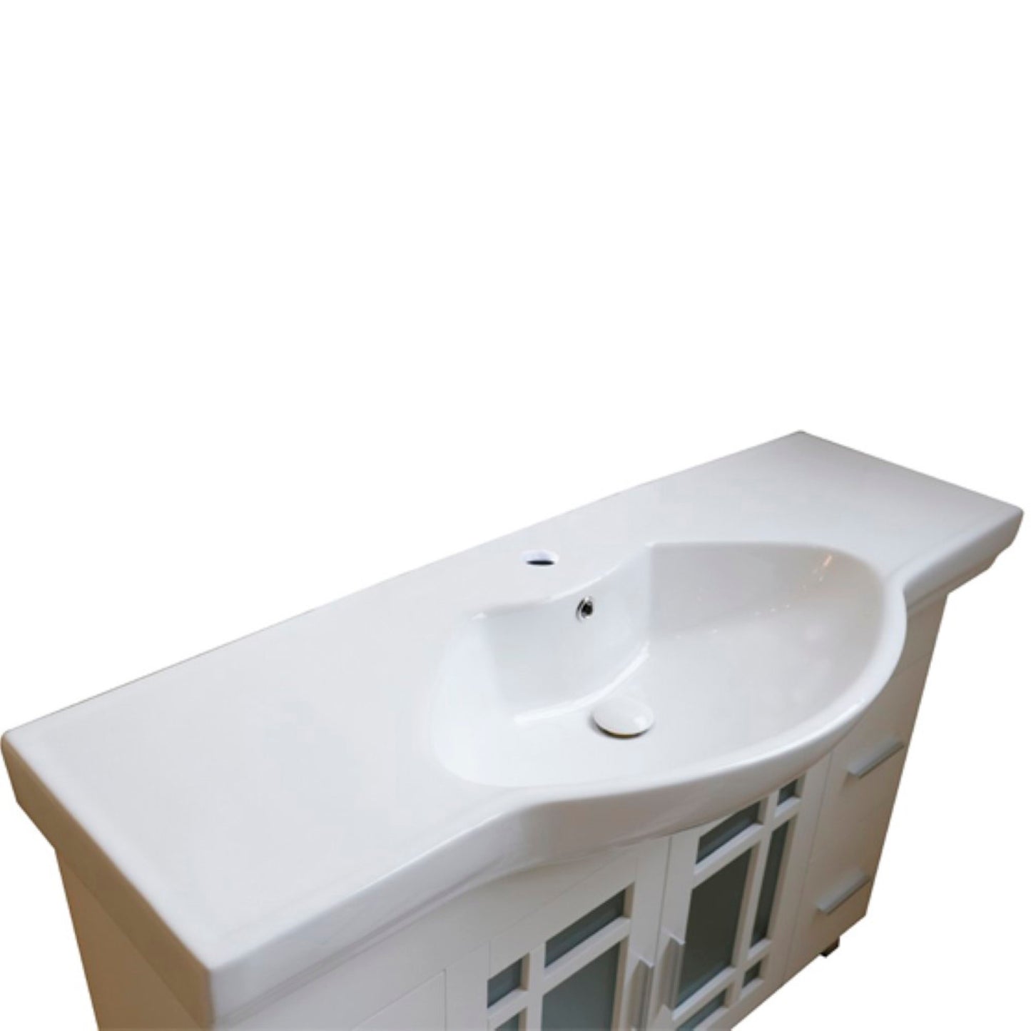 48" Single sink vanity wood white