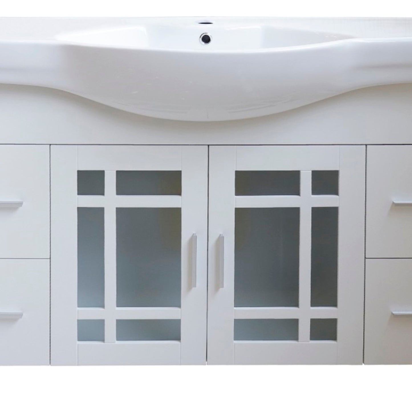 48" Single sink vanity wood white