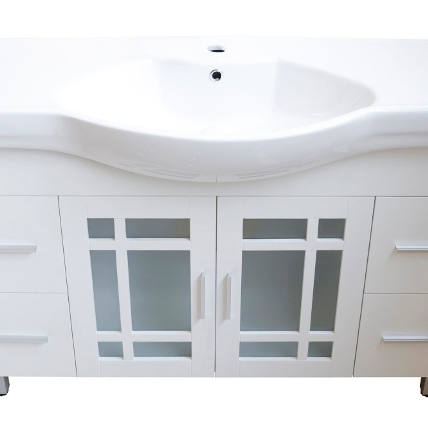 48" Single sink vanity wood white