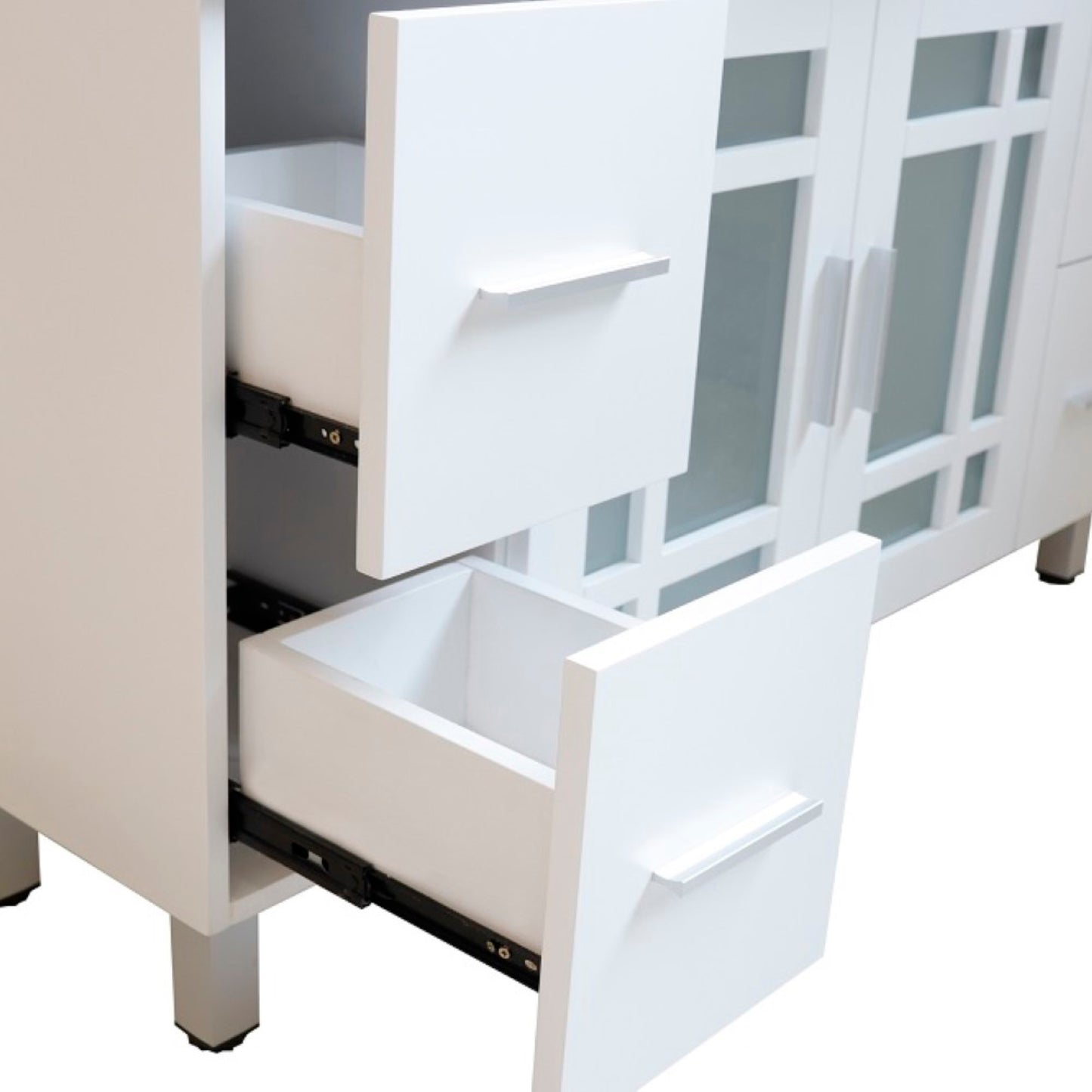 48" Single sink vanity wood white