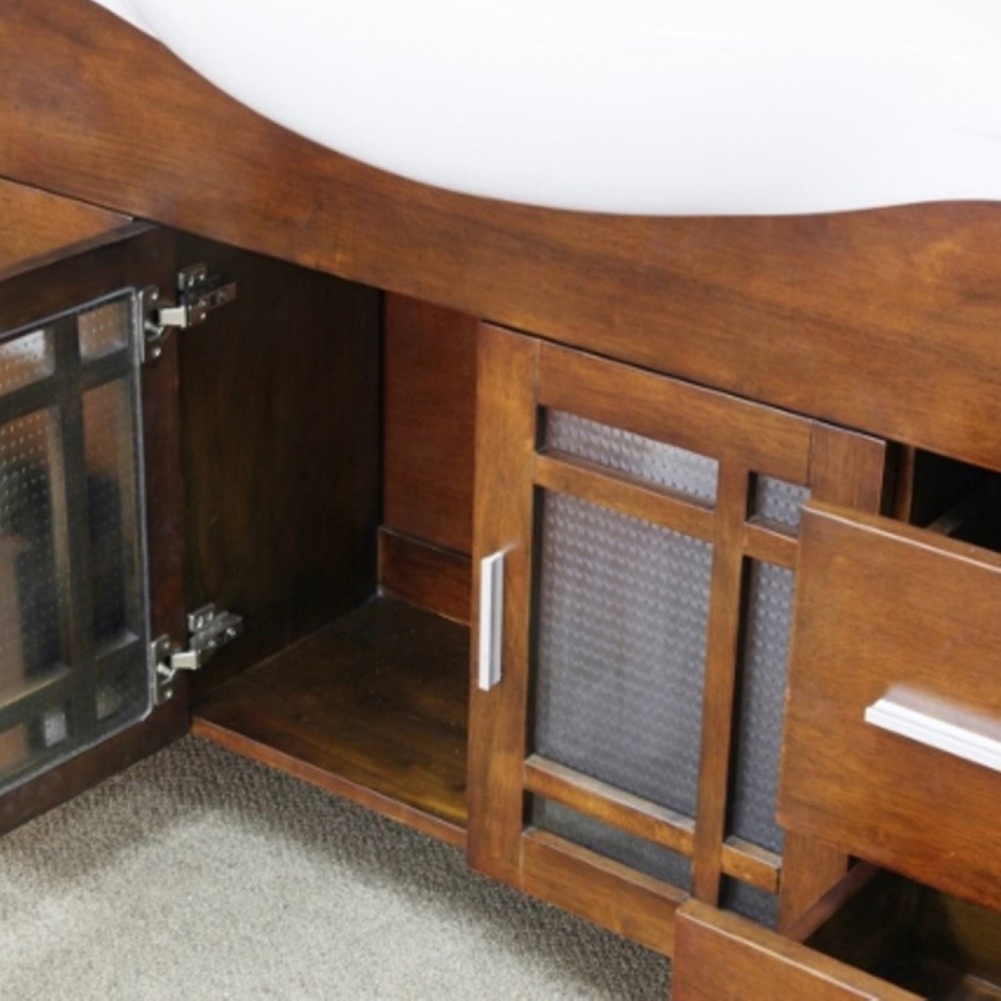 48" Single sink vanity wood walnut