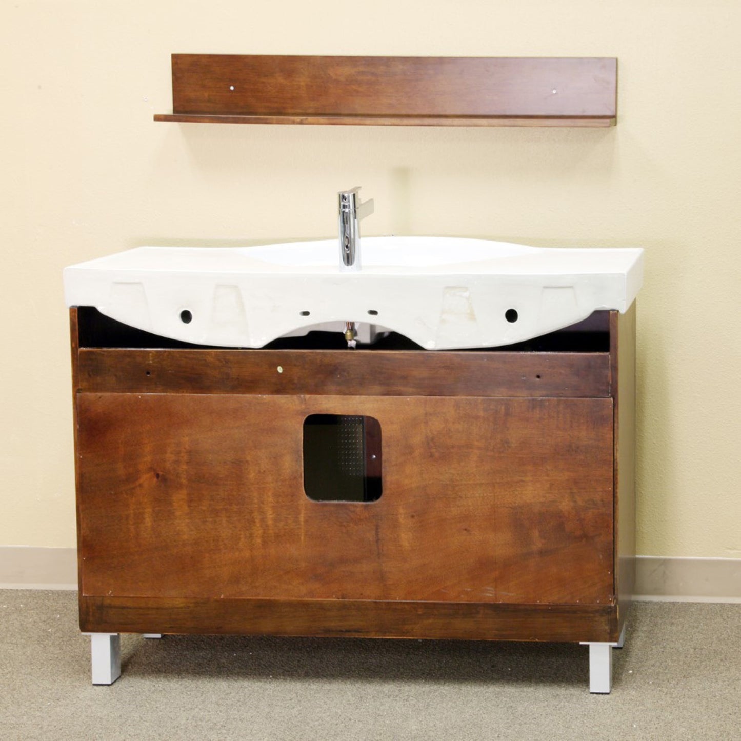 48" Single sink vanity wood walnut