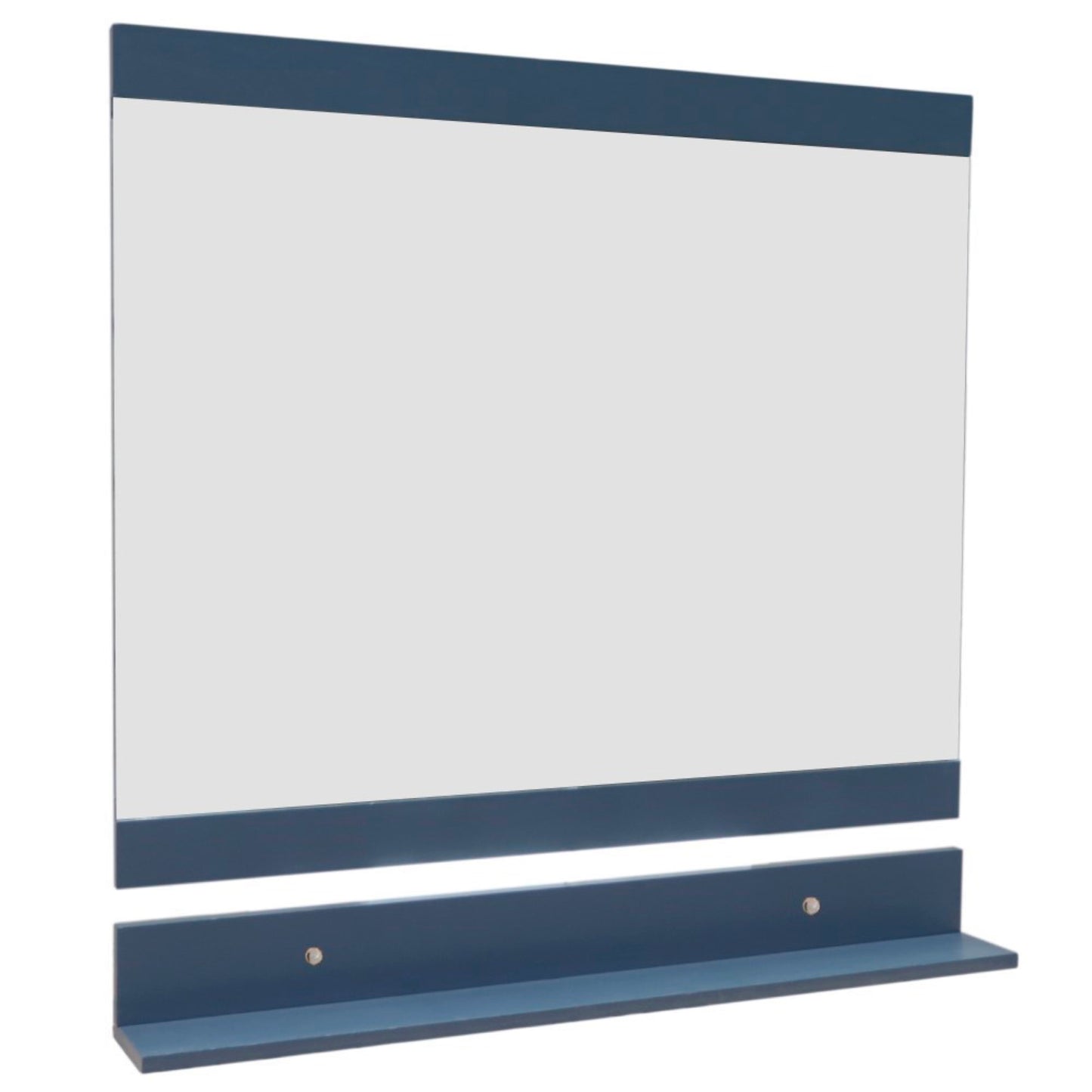 Solid wood frame mirror dark gray