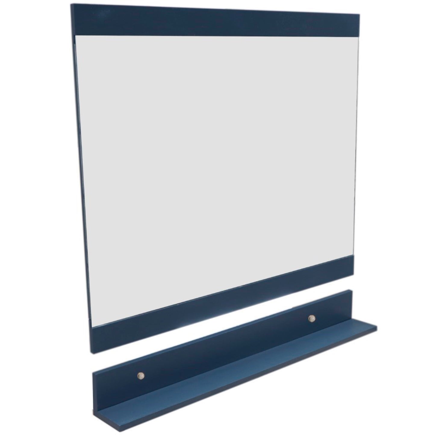 Solid wood frame mirror dark gray