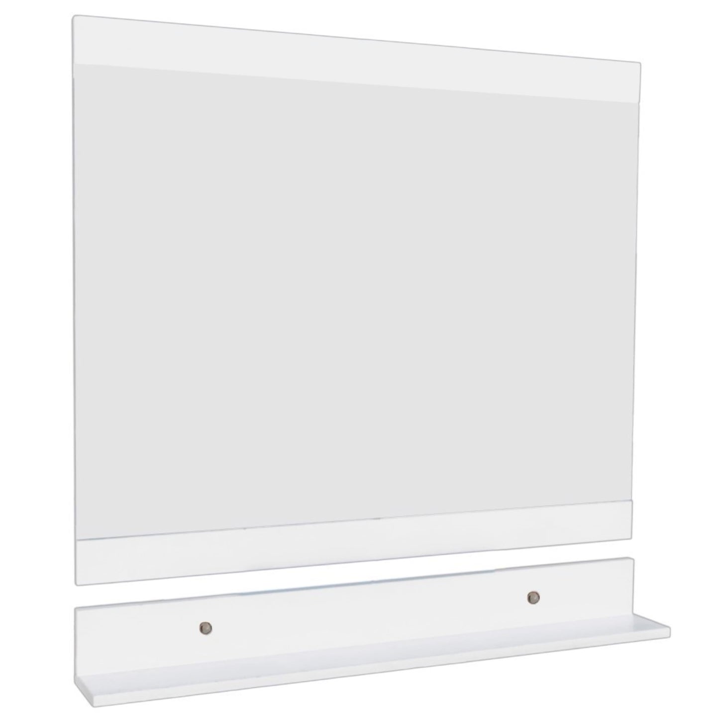Solid wood frame mirror white