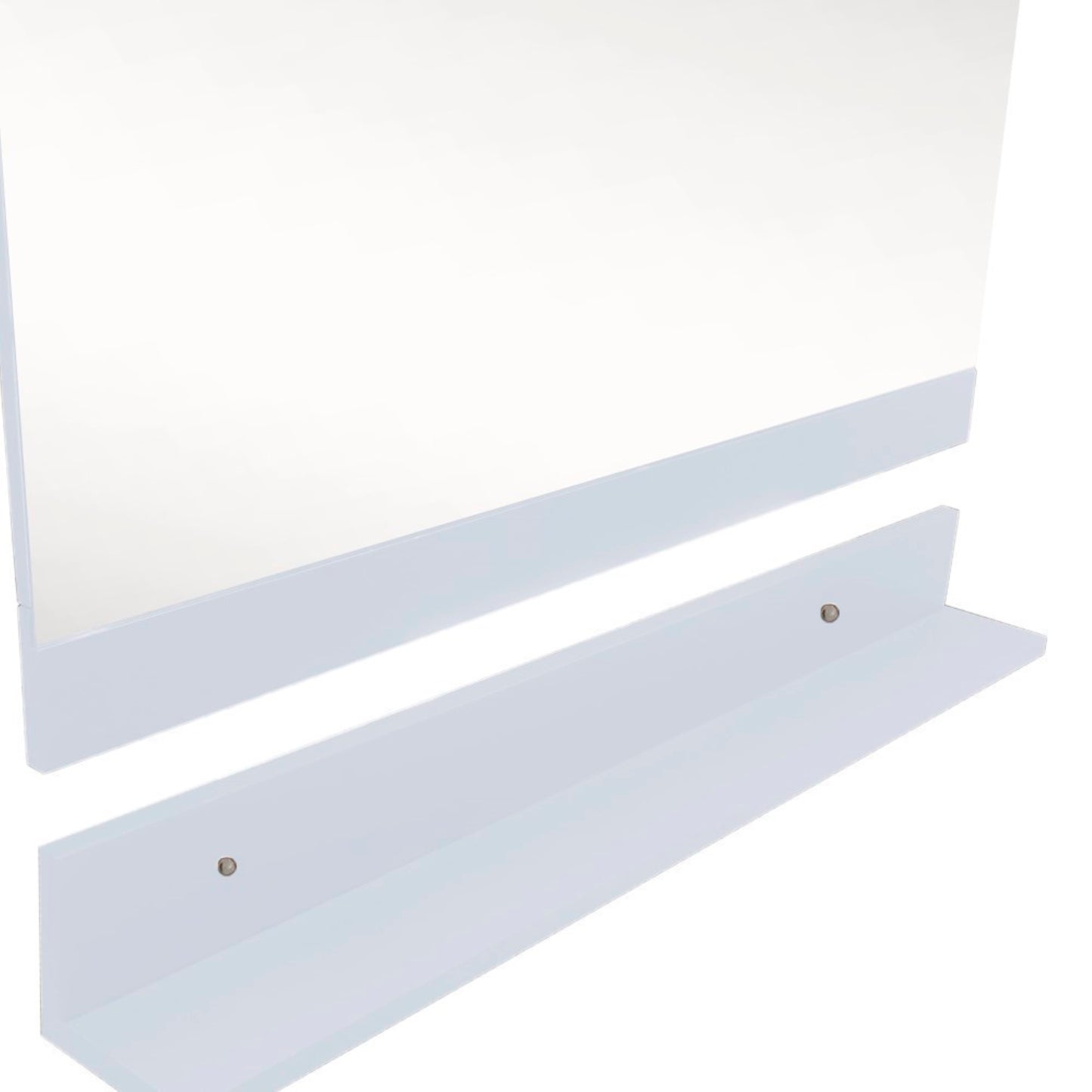 Solid wood frame mirror white
