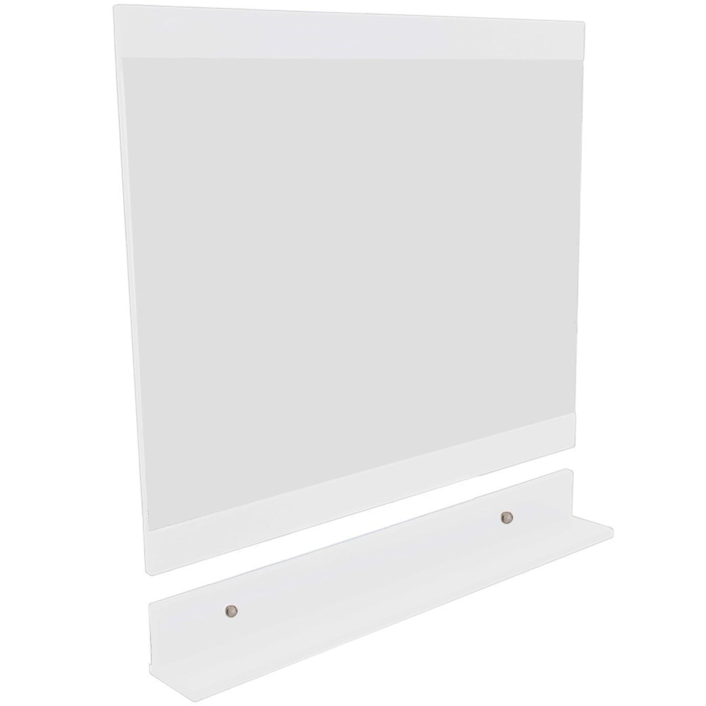 Solid wood frame mirror white