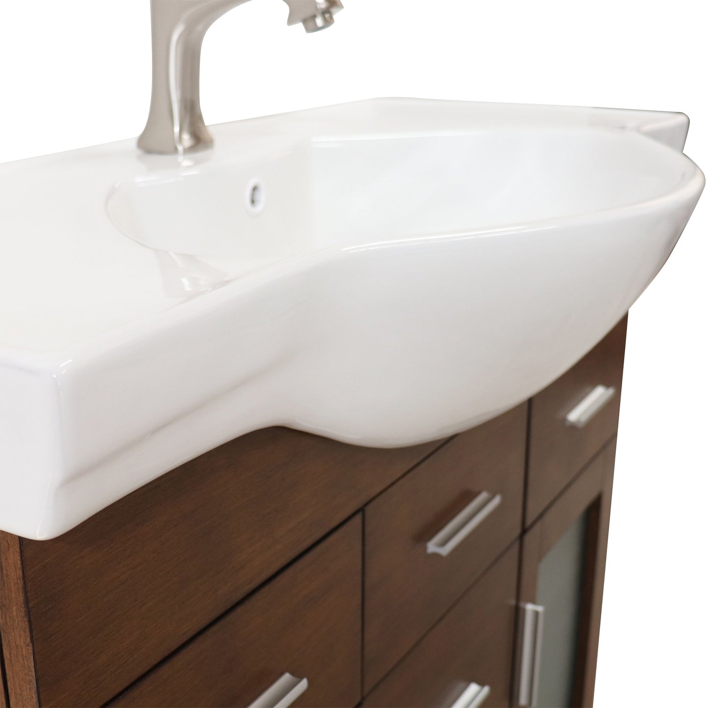 39.8" Single sink vanity wood walnut 4 drawers