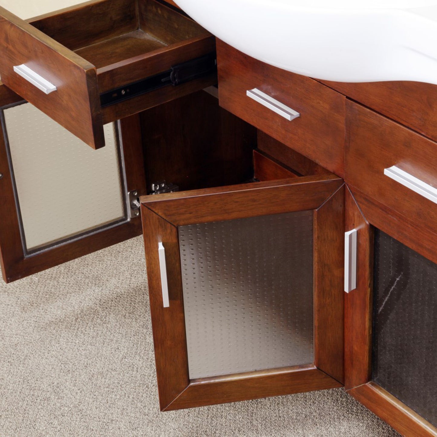 39.8" Single sink vanity wood walnut