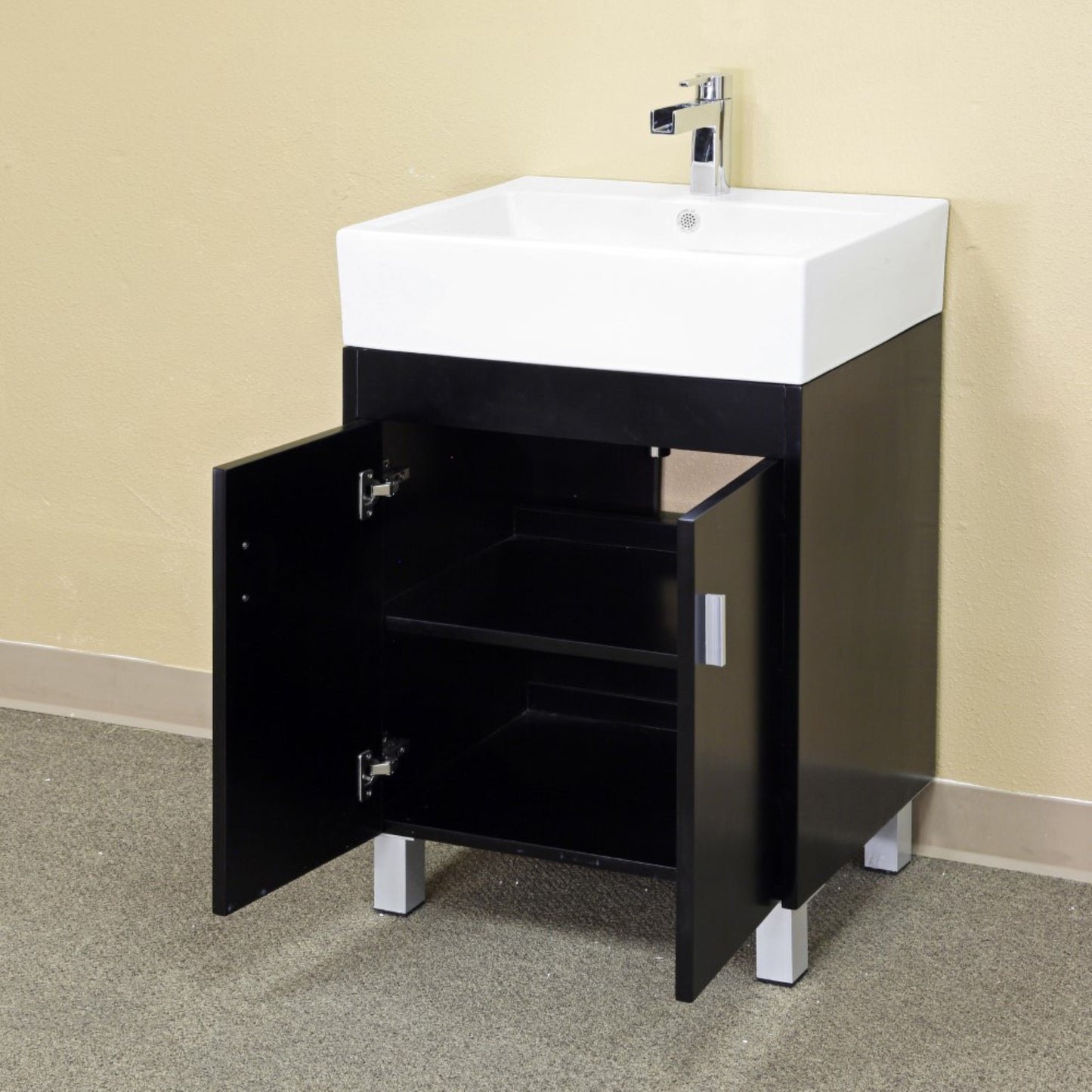 22.8" Single sink vanity wood dark espresso