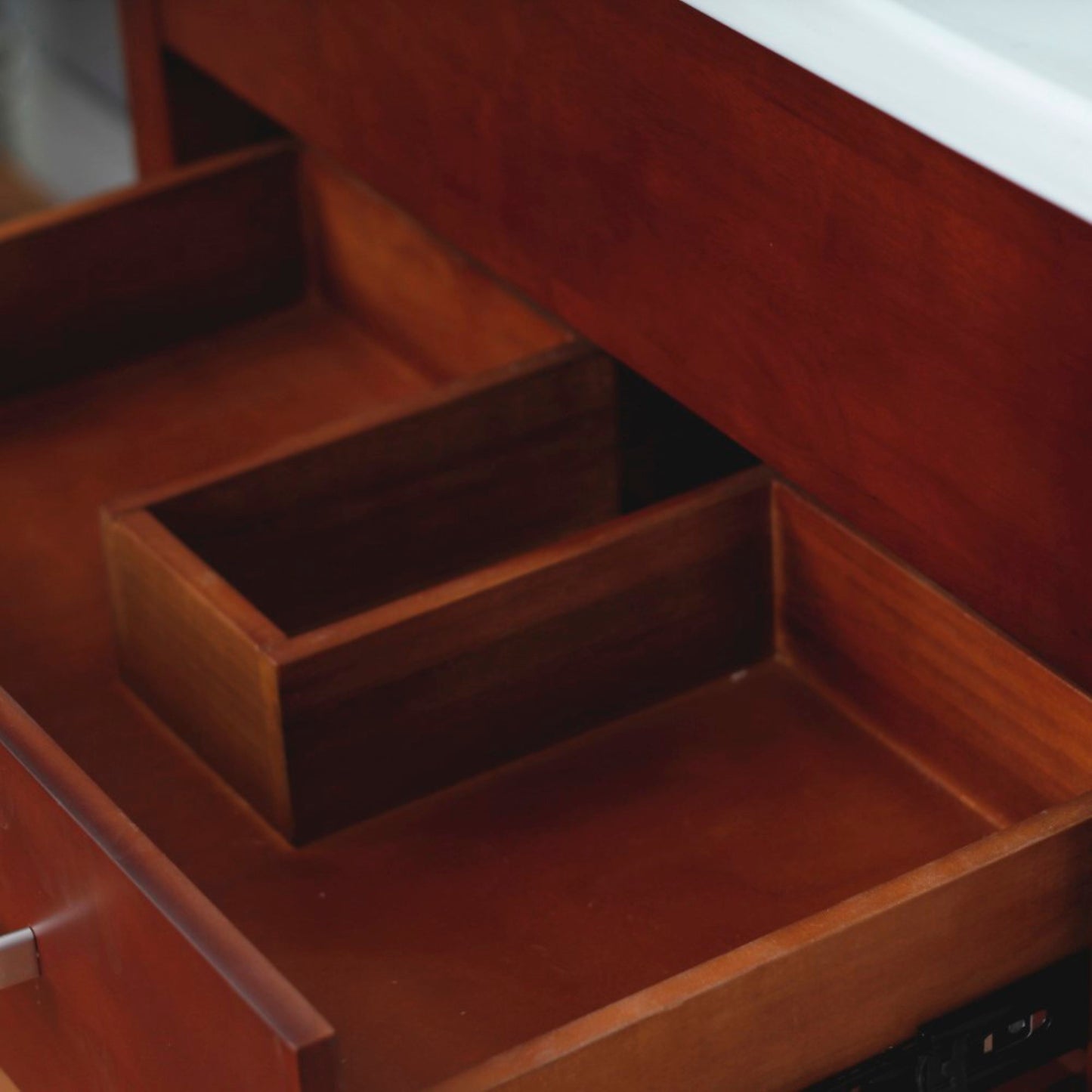 29.9" Single sink vanity wood walnut finish