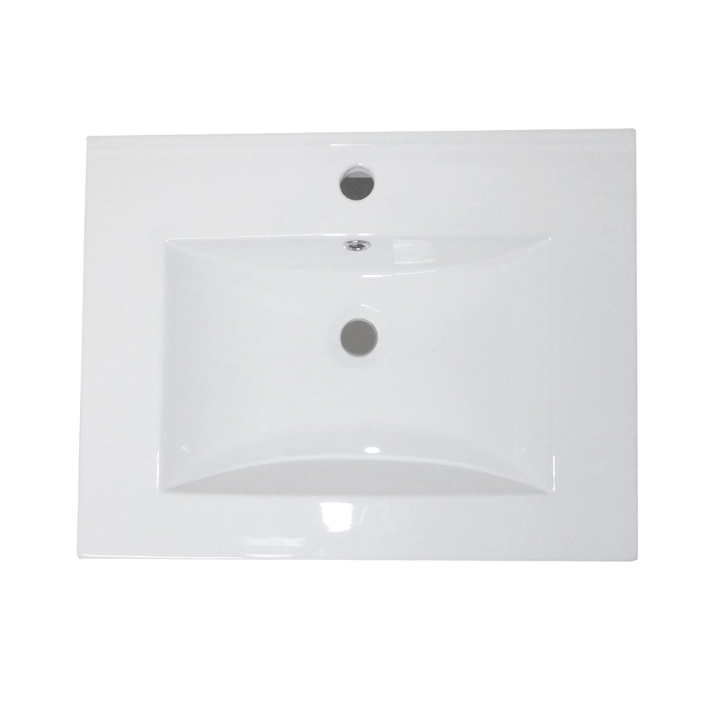 24.4" Single wall mount style sink vanity wood white