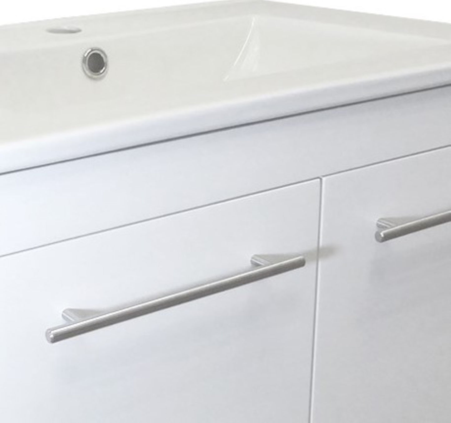 24.4" Single wall mount style sink vanity wood white