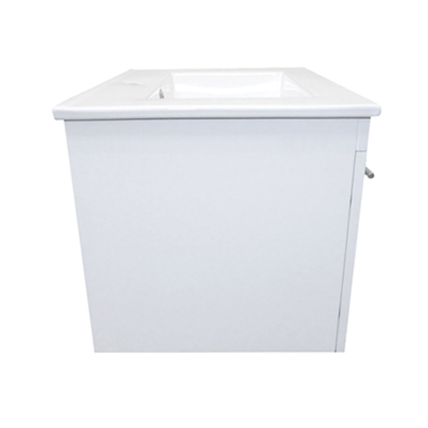 24.4" Single wall mount style sink vanity wood white
