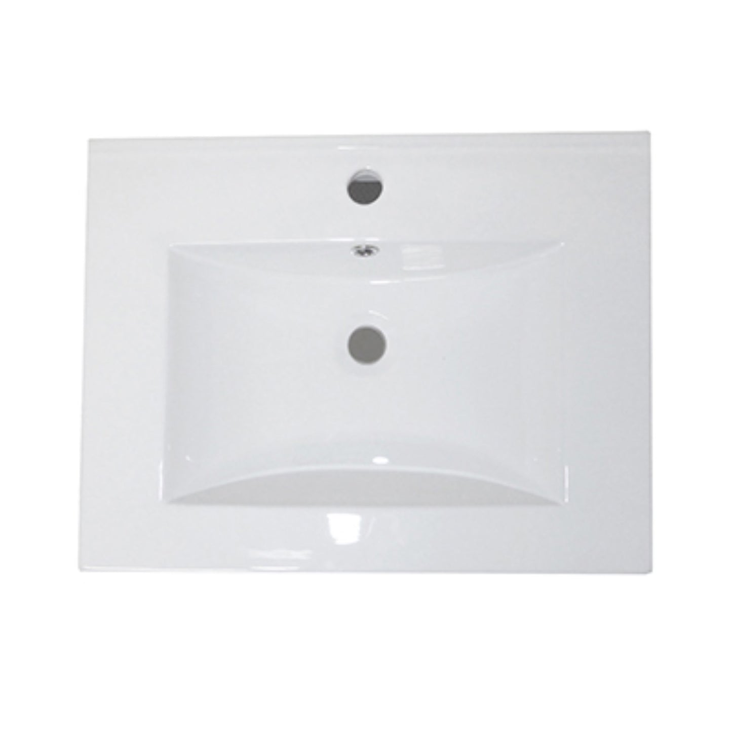 24.4" Single wall mount style sink vanity wood white