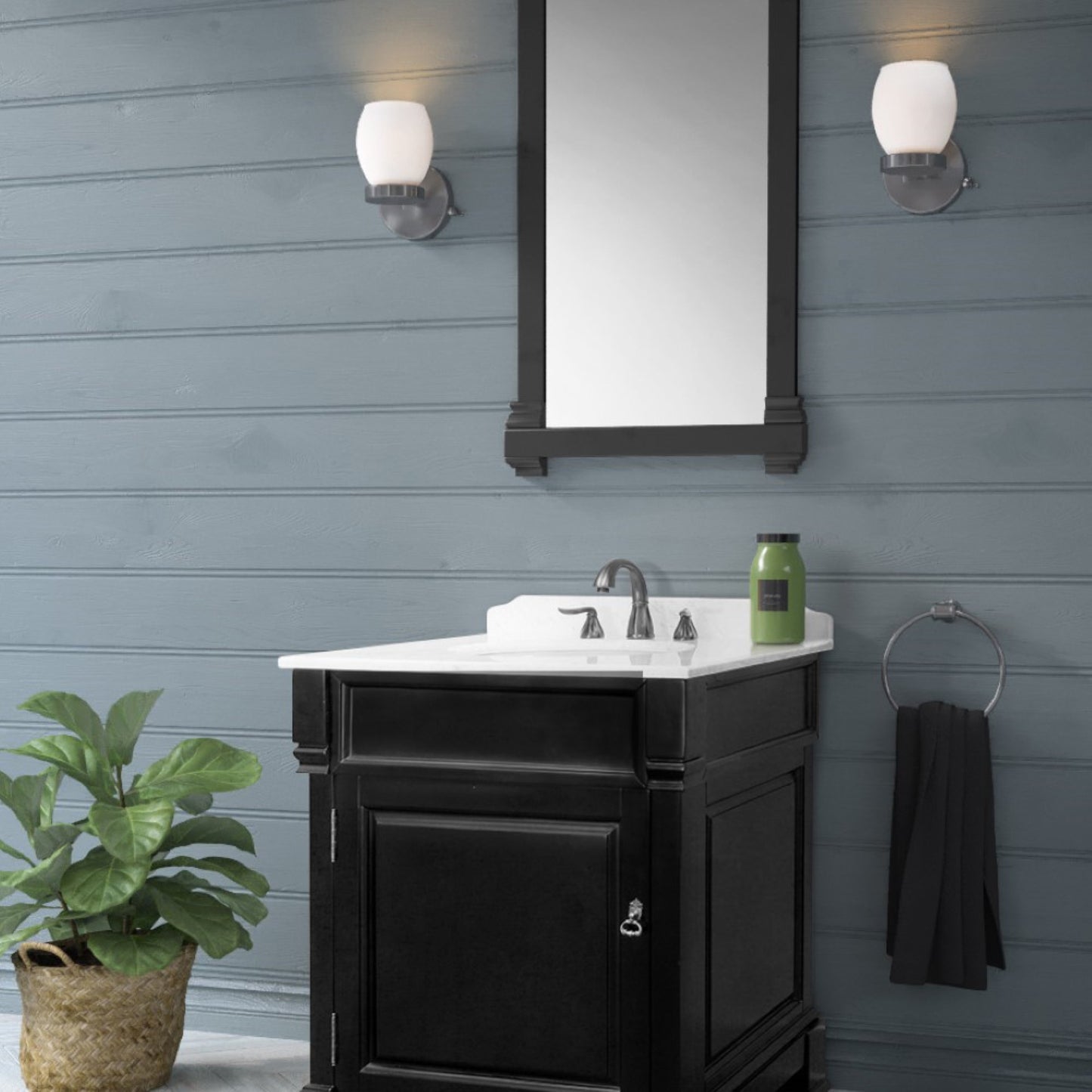 30" Single sink vanity wood espresso