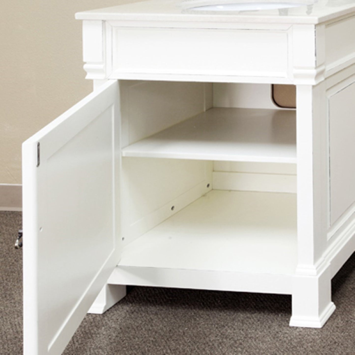 30" Single sink vanity wood white