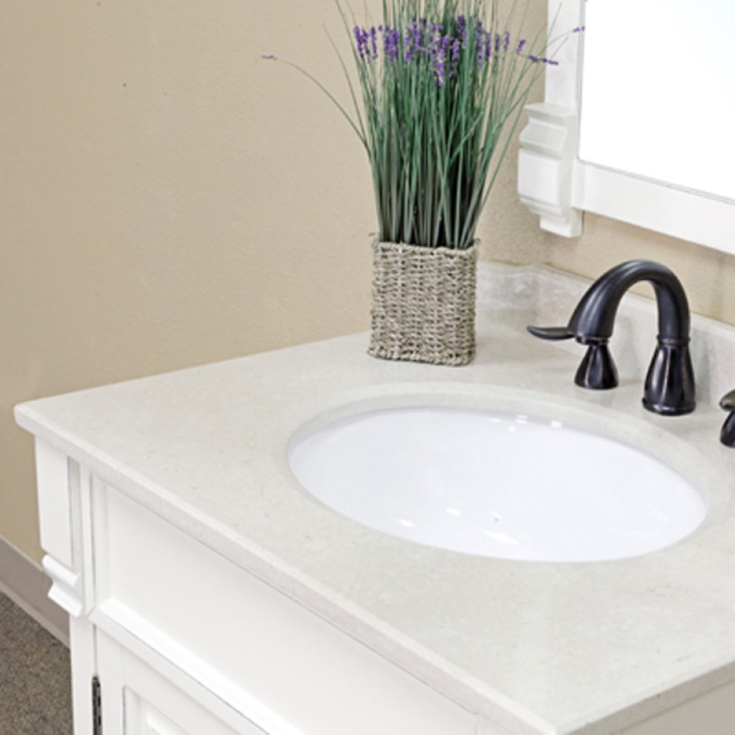 30" Single sink vanity wood white