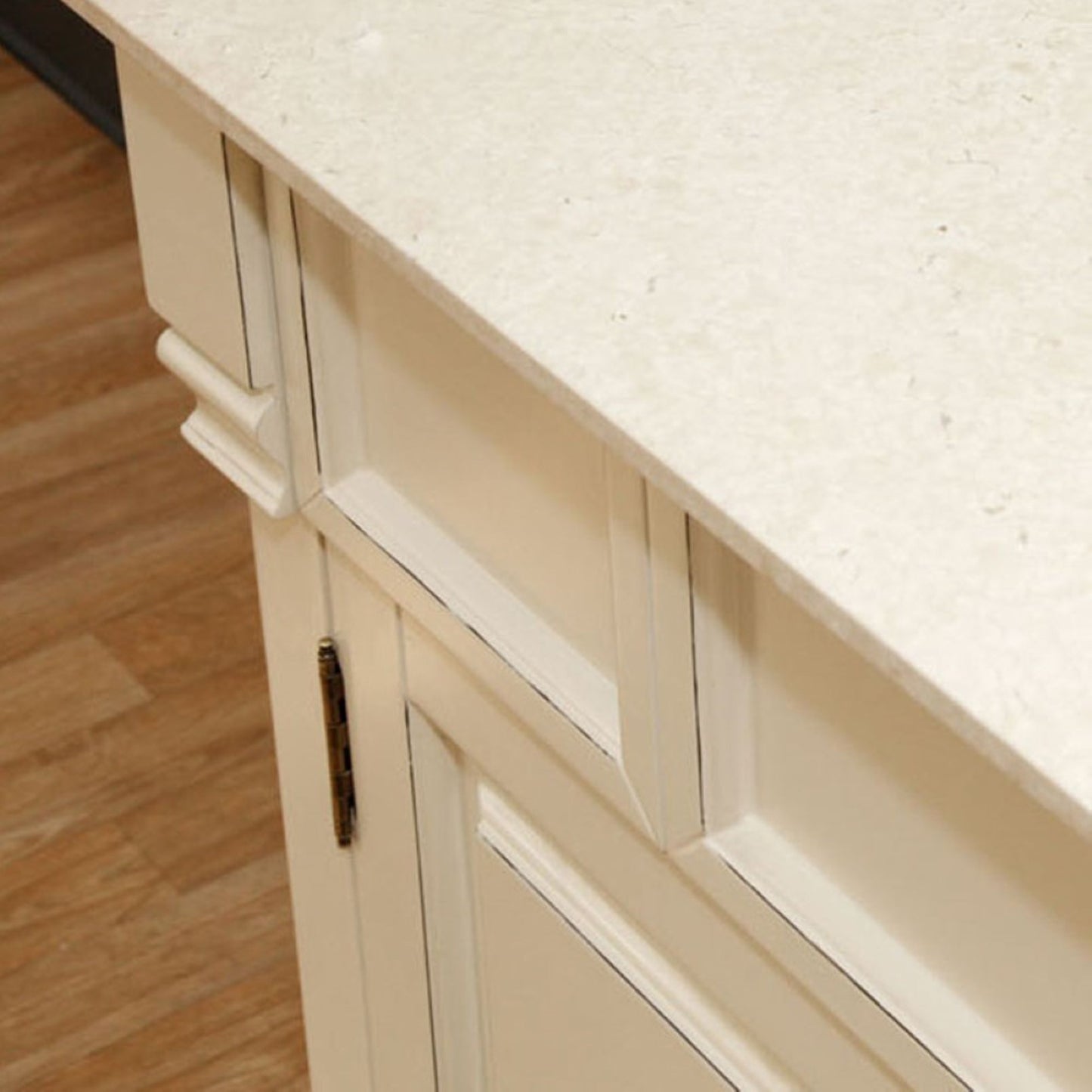 42" Single sink vanity wood cream white