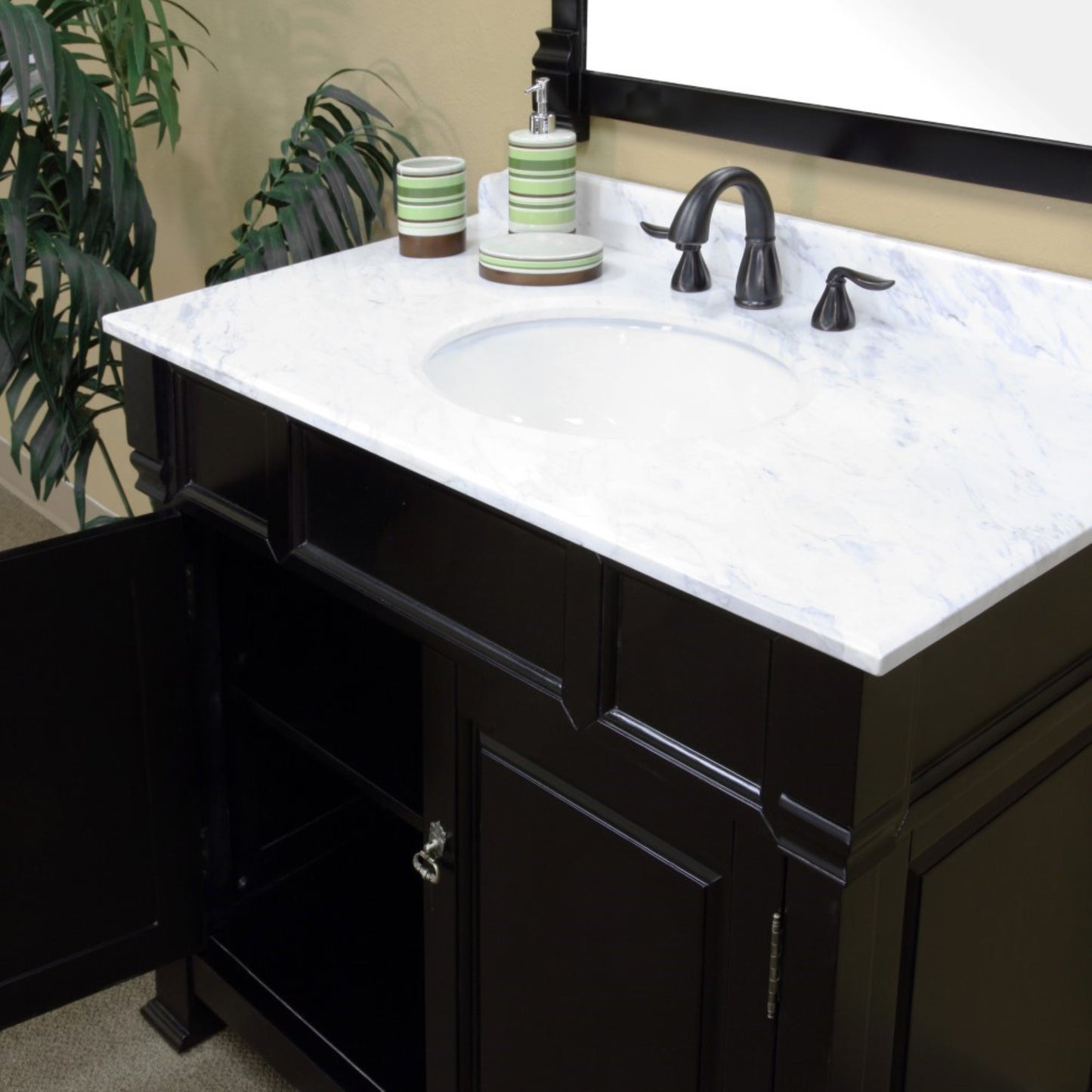 42" Single sink vanity wood espresso
