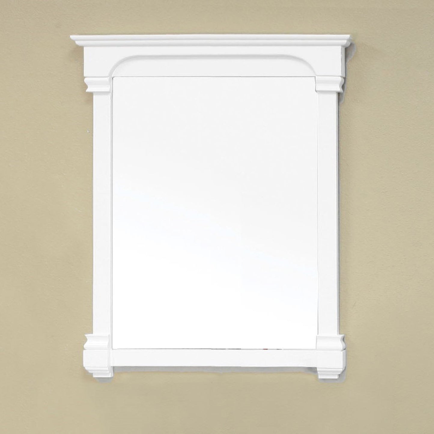 36" Solid wood frame mirror white
