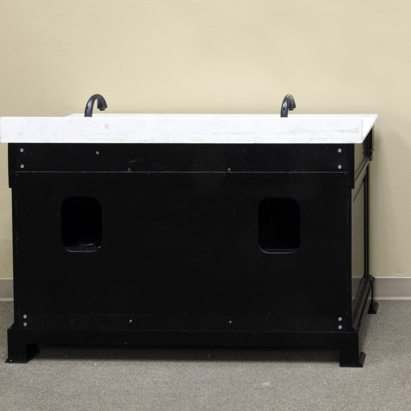 60" Double sink vanity wood espresso