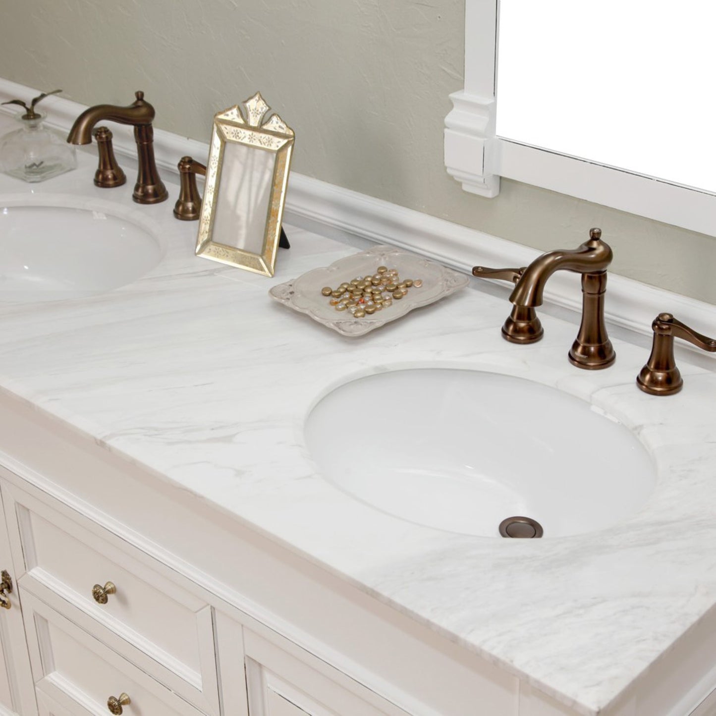 60" Double sink vanity wood espresso