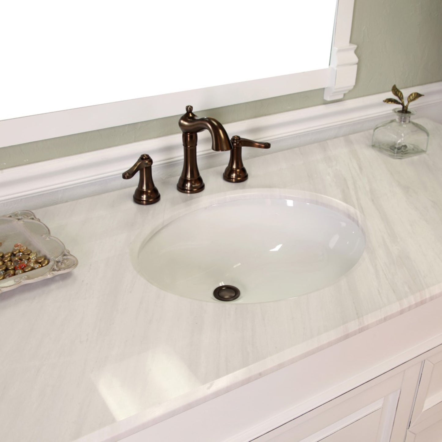 60" Single sink vanity wood white
