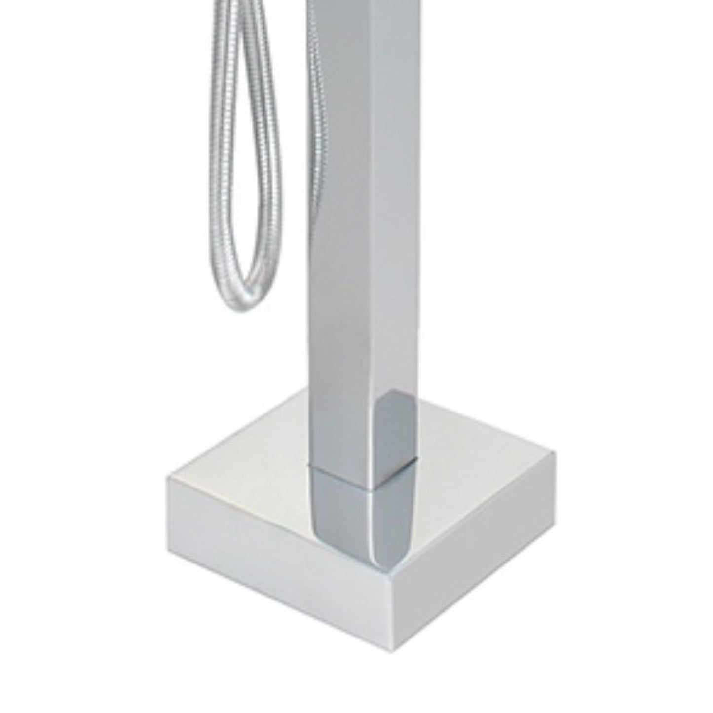 Single Handle Floor Mount Freestanding Tub Faucet with Hand Shower in Chrome
